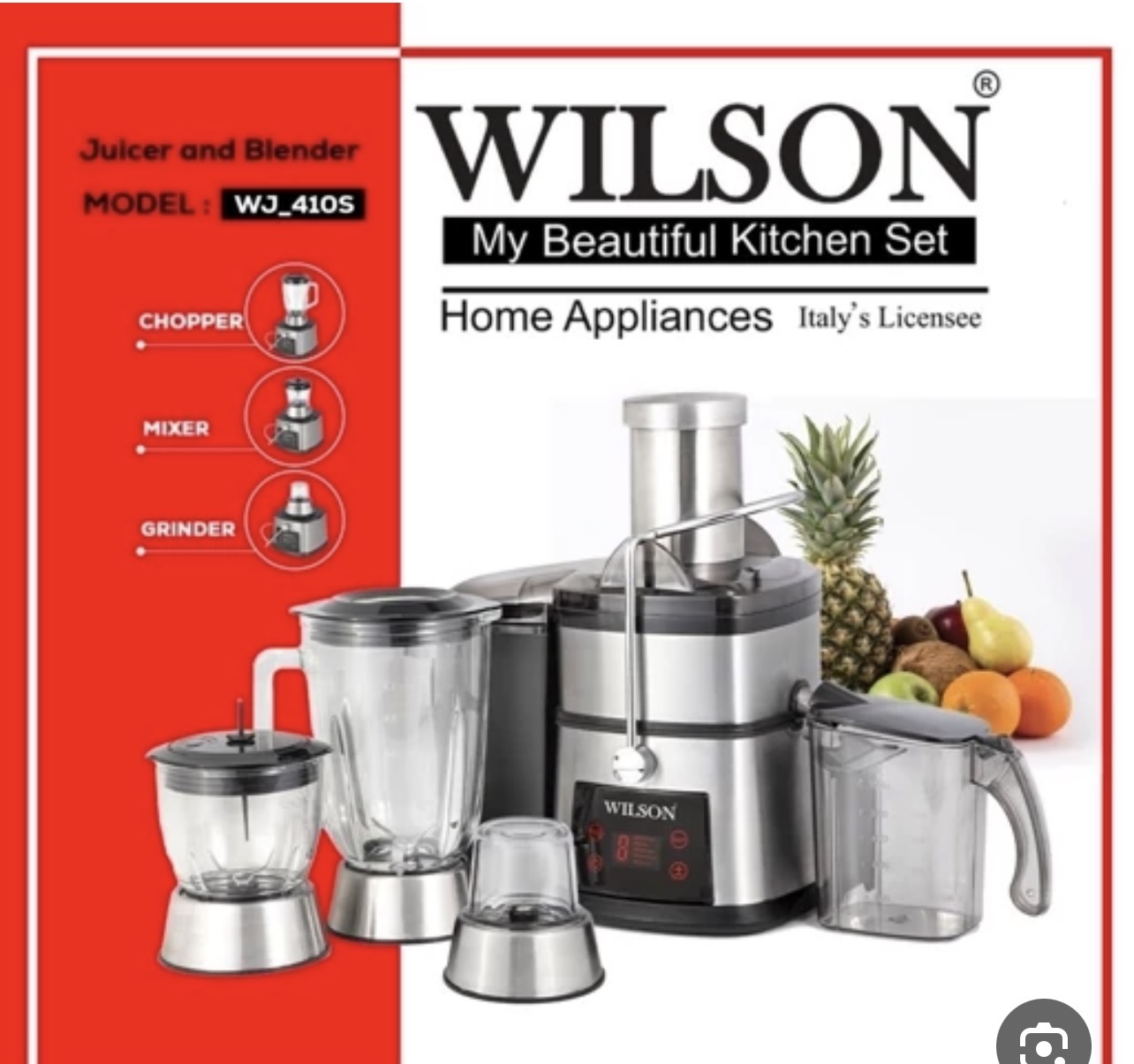 آبمیوه گیری 4کاره دیجیتال ویلسون مدل wj-410s