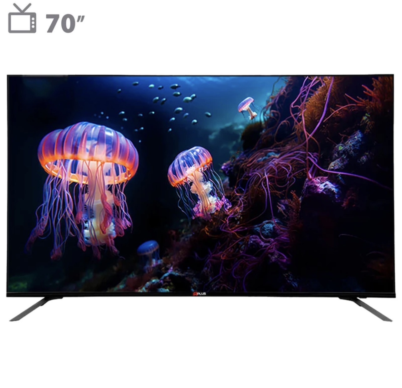 تلویزیون هوشمند کیو ال ای دی آپلاس مدل TVQ7OKA سایز 70 اینج با کیفیت تصویر 4K، سیستم عامل تا دارای بلوتوث، شبکه بیسیم اتصال به موبایل، ینل IPS level panel، پردازنده جهار هستهای، حداکثر نرخ به روزرسانی 60 هرتز، پشتیبانی از HDR10 کپی