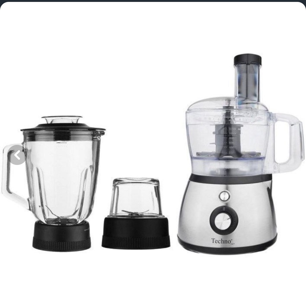 غذاساز تکنو مدل TE850 ظرفیت ۱.۲ لیتر استیل ضد زنگ